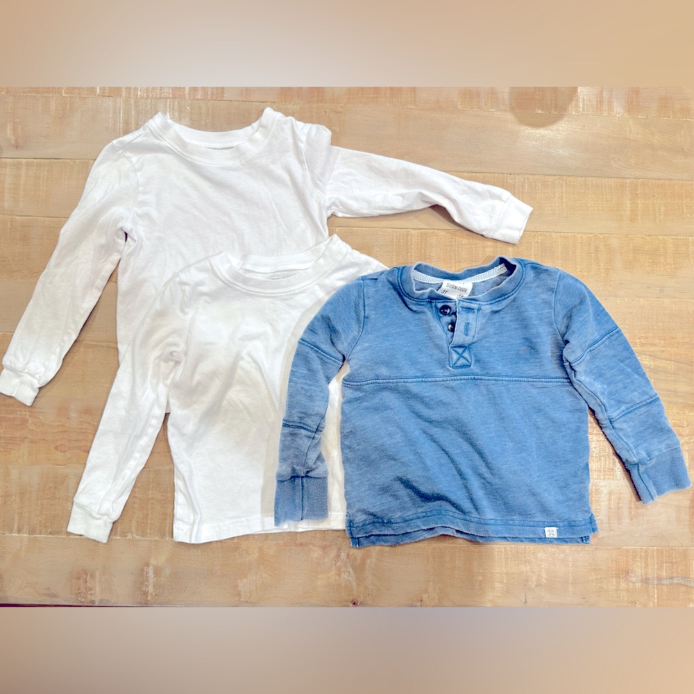 3 baby boys toddler Carters Sovereign Code long sleeve shirt set